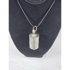 Vintage Asian Prayer Wheel Pendant Necklace Cylinder Scroll Charm