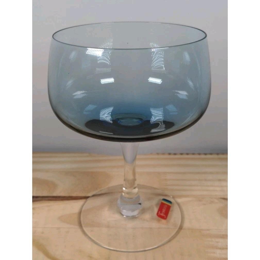 Fostoria Glamour Blue Sherbet or Champagne Glass 5 1/8 Inch Vintage
