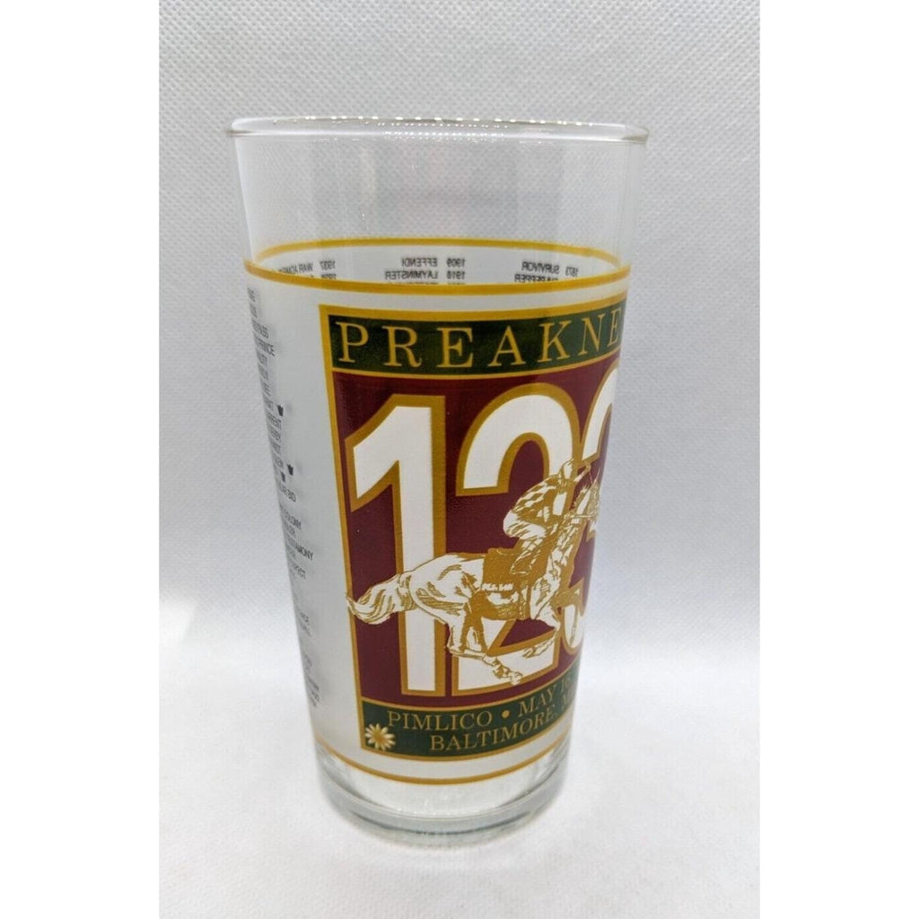 1998 Preakness Stakes Glass 123rd Running Libbey