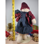 Vintage Snowman Plush Figure Crazy Mountain Imports 11 Inch