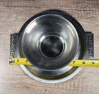 International Decorator Stainless Steel Gravy Bowl With Attached Plate Elegant