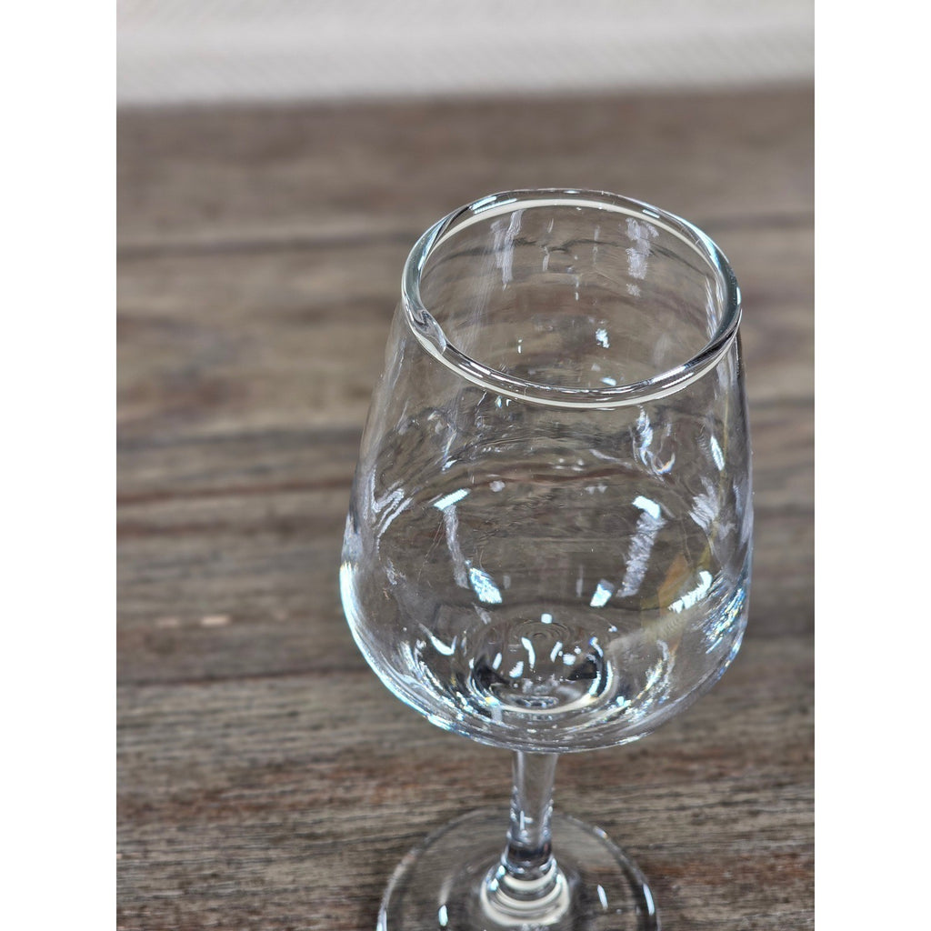 Vintage Stemmed Wine Glass 8.5 Inch Tall Clear Classic Dining Glass
