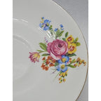 Vintage Clare Bone China Saucer Floral Gold Rim England 5.5