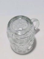 Set of 3 Princess House Fantasia Clear Glass Poinsettia Design Coffee Mug Cup