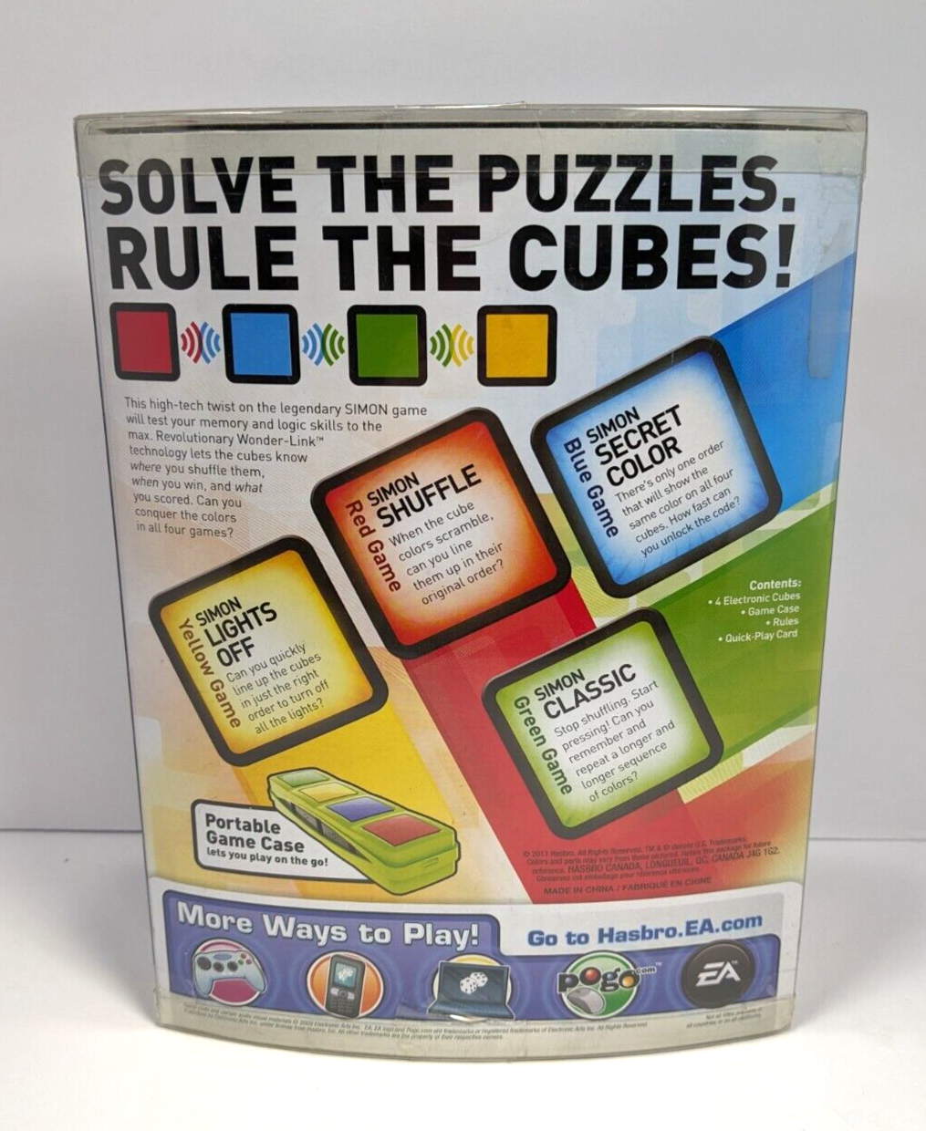 SIMON FLASH Hasbro Electronic Game Cubes with Light, Sound & Changing Colors New