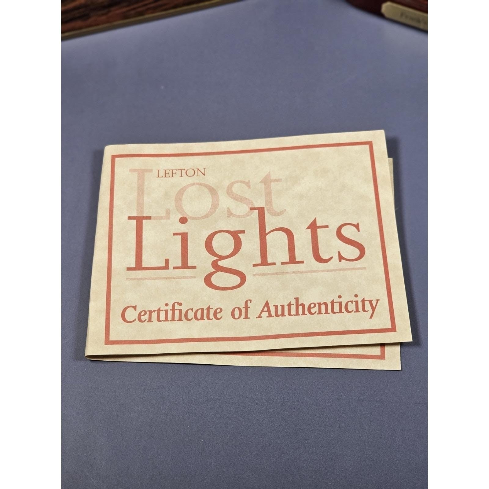 Lefton Franks Island Lighthouse Lost Lights w/ Tin COA