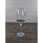 Vintage Clear Wine Glass 8.5" Tall Thick Heavy Stemware