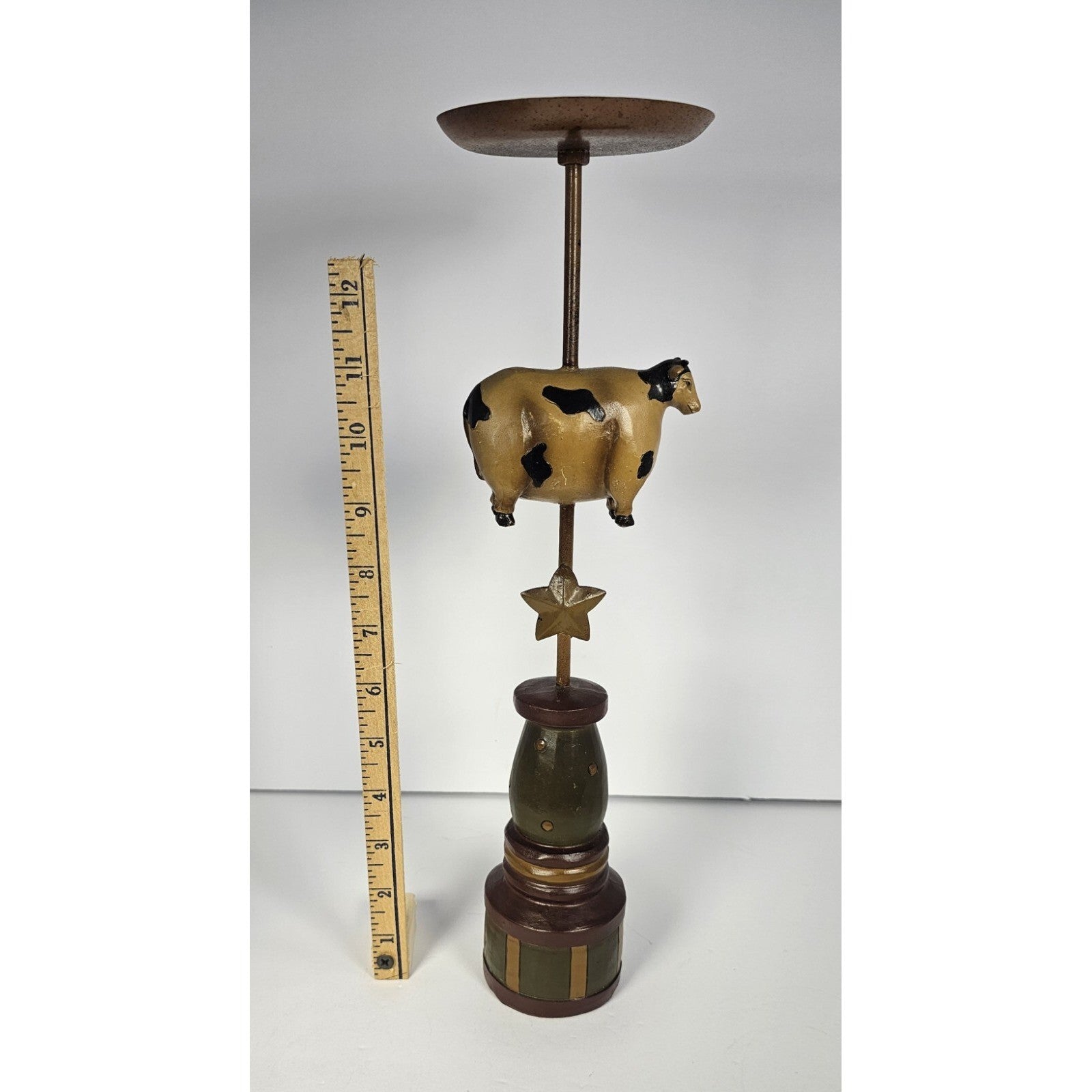 Kirkland's Farmhouse Animal Candle Holders Pig Cow Sheep Rustic Decor