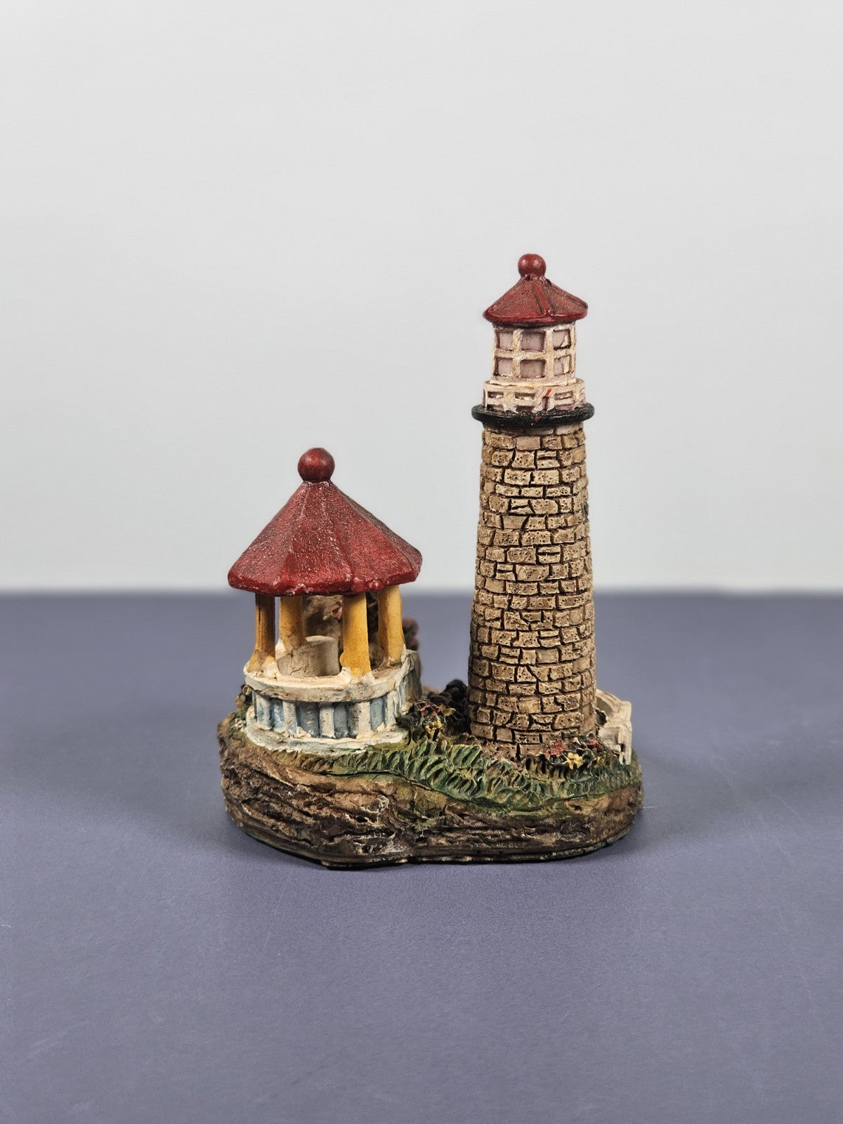 Vintage 90s Ks Collection Lighthouse Figurine With Gazebo