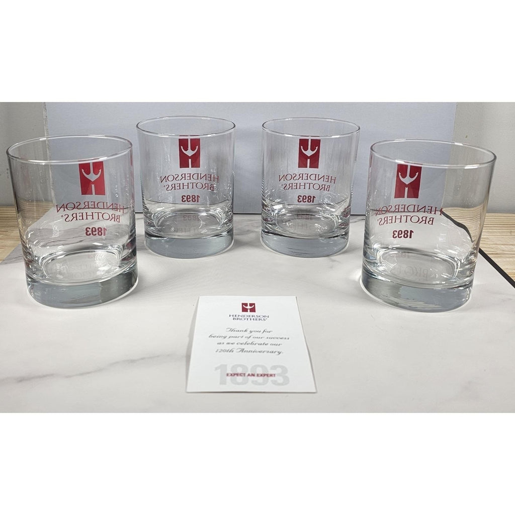 Set of 4 Henderson Brothers 1893 Whiskey Glasses