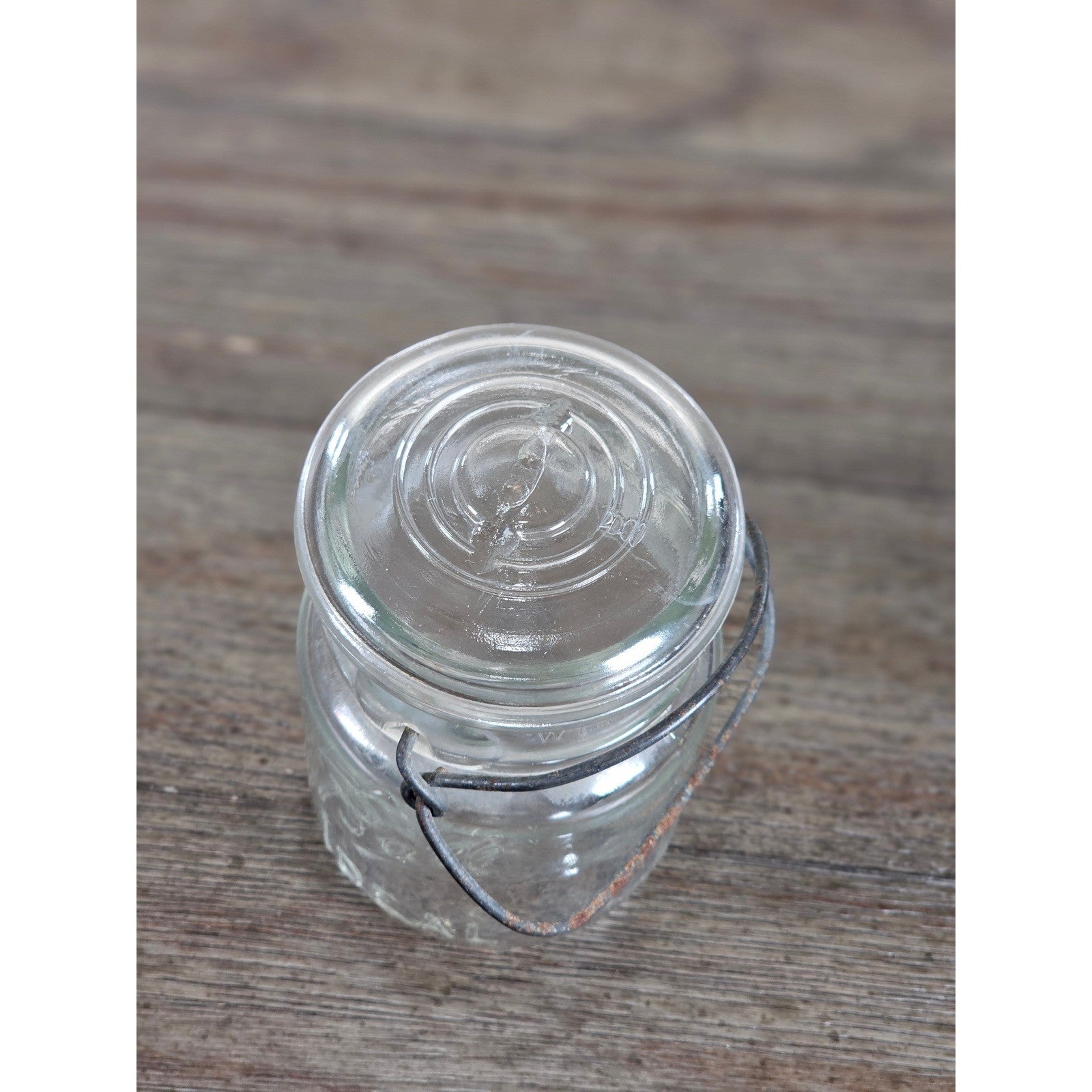 Vintage Ball Ideal Mason Jar 1 Pint Wire Bail Lid 5x3 Glass Jar