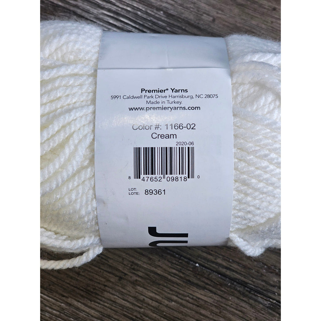 Premier Just Yarn Chunky Cream Acrylic Yarn Bulky 5 Skein 82 Yards