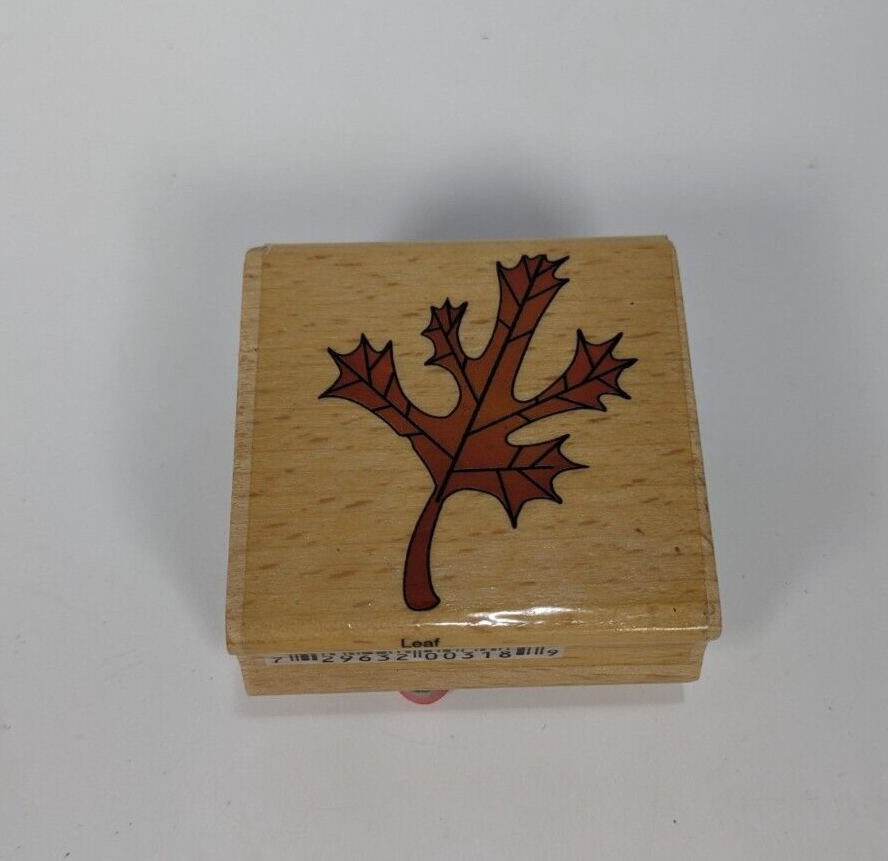 Lot Of 7 Wooden Rubber Stamps Includes Cat Flowers Dragonfly Oak Leaf & Asian Sy