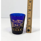 1996 Belmont Stakes Shot Glass Cobalt Blue Gold Lettering