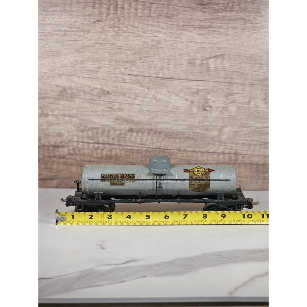 Vintage Lionel 2755 Sunoco Tank Car O Gauge Prewar Train With Box