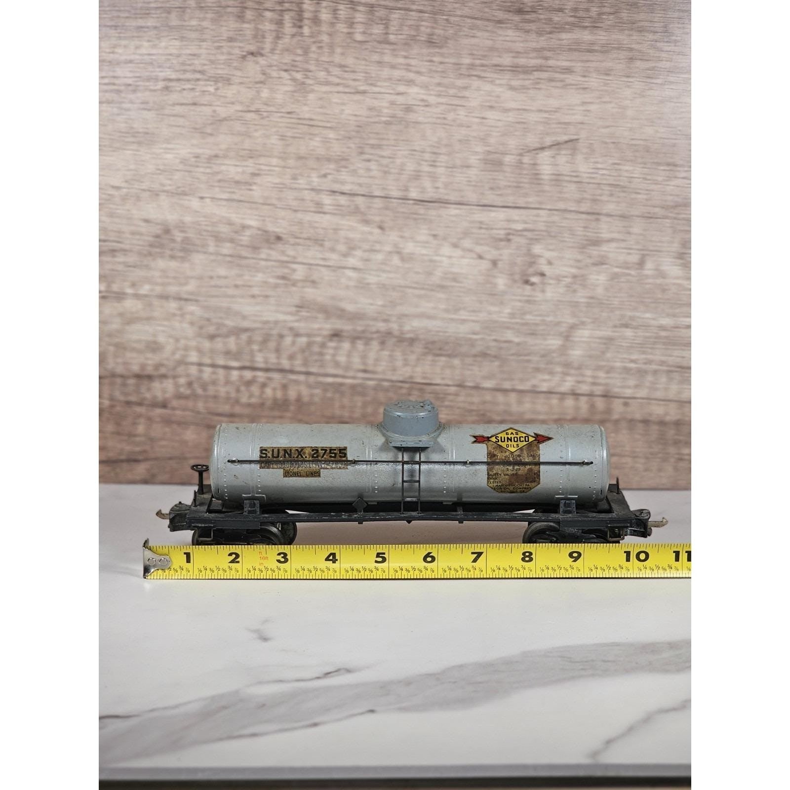 Vintage Lionel 2755 Sunoco Tank Car O Gauge Prewar Train With Box