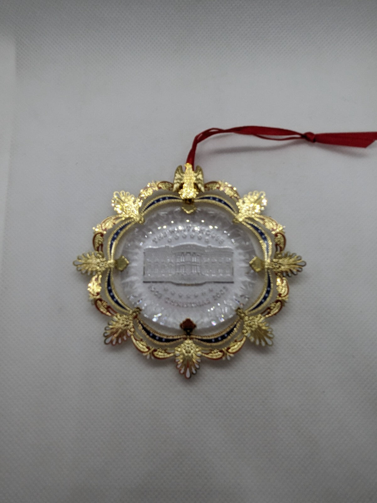 2002 White House Historical Association Christmas Ornament Gold-Plated Keepsake
