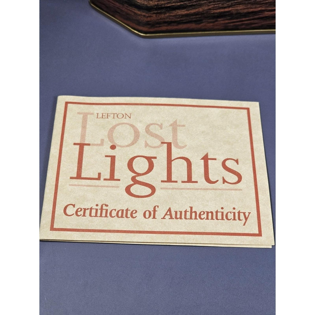 Lefton Wolf Island Lighthouse Lost Lights w/ Tin Box COA