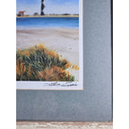 Framed Coastal Lighthouse Print End of Summer Lena Dennis Beach Art