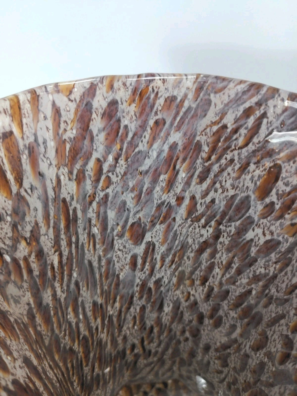 Vintage Red Speckled Glass Vase