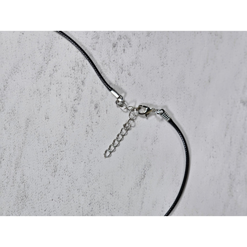 Vintage Sterling Silver Buddha Glass Pendant Necklace