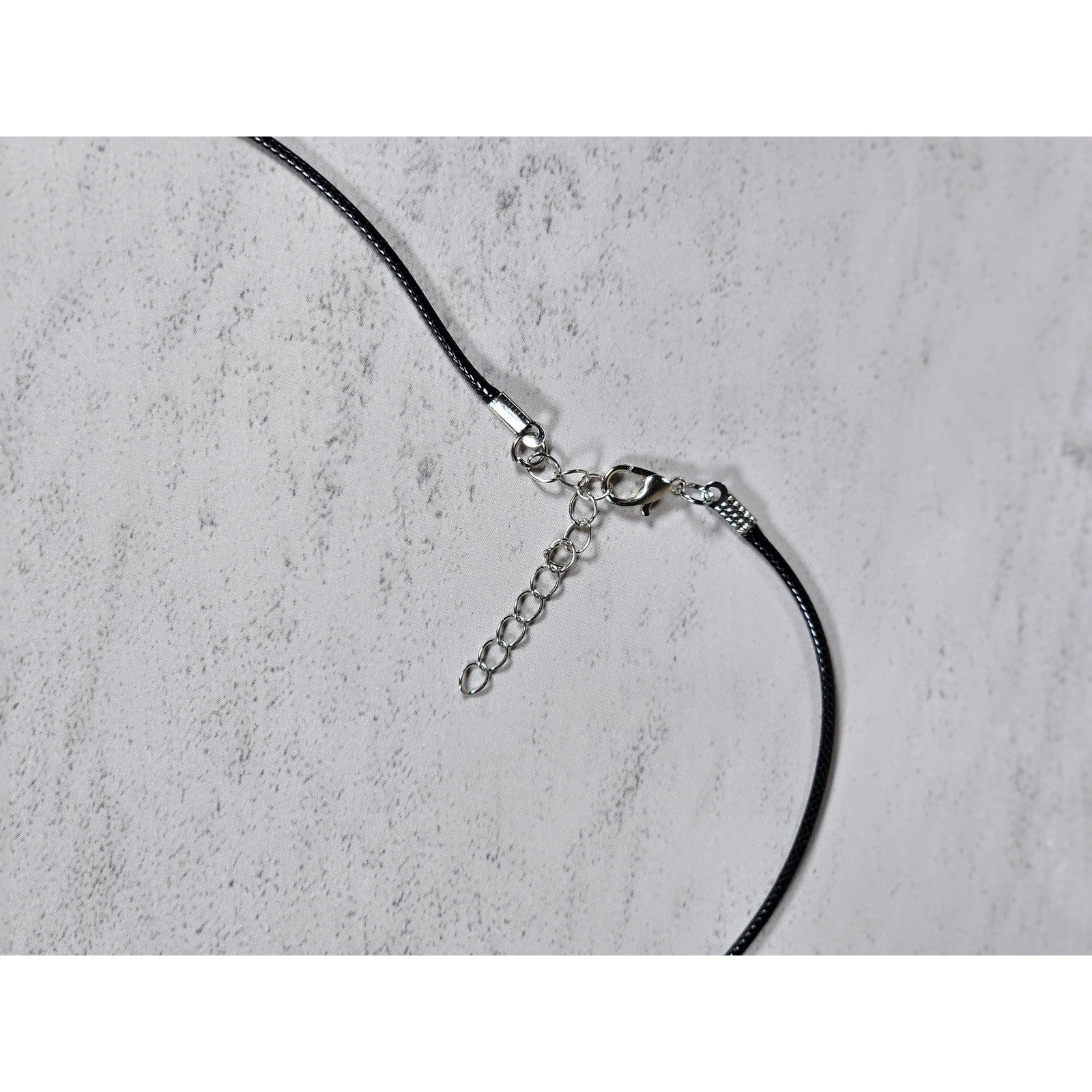 Vintage Sterling Silver Buddha Glass Pendant Necklace