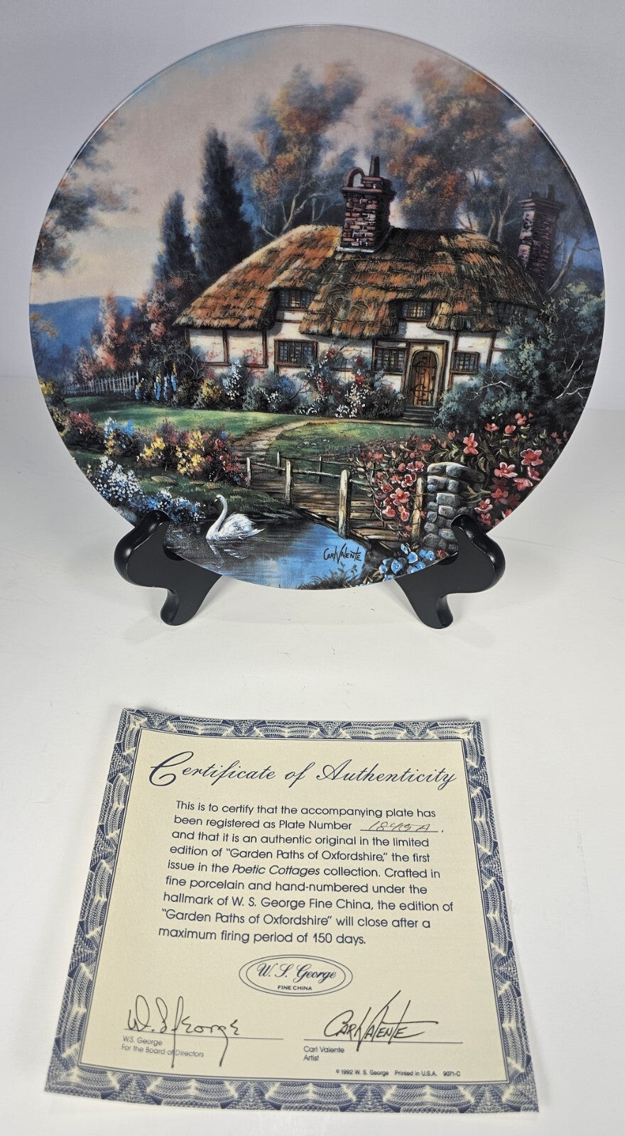 Garden Paths of Oxfordshire W. J. George Collector Plate #1845A