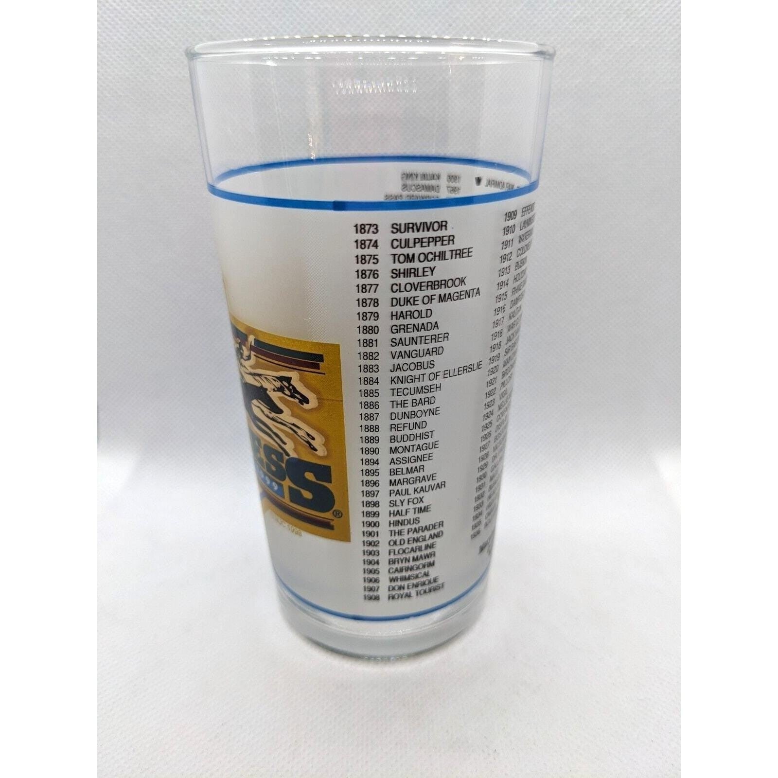 Preakness Stakes Glass 124th Running 1999 Libbey