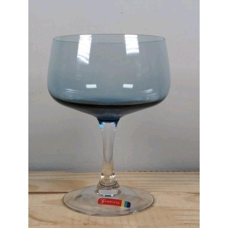 Fostoria Glamour Blue Sherbet or Champagne Glass 5 1/8 Inch Vintage