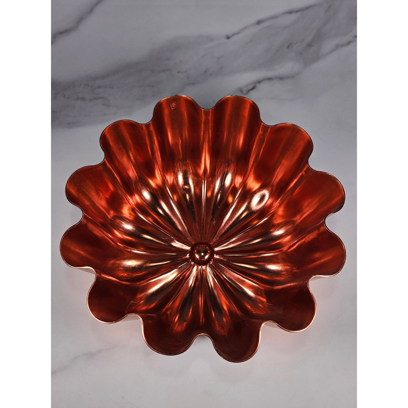 Vintage Copper Fluted Tart Pan Fluted Bowl Dessert Pan