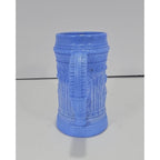 Westmoreland Blue Glass Stein Medieval Knight Relief Mug