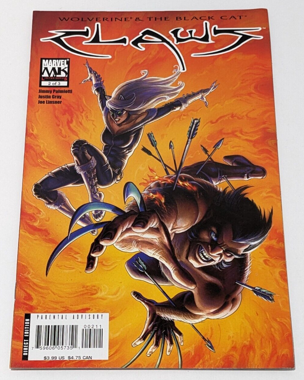 Lot of 3 Comics — Claws Issues #1, #2 & #3 — Marvel Super-Hero Set