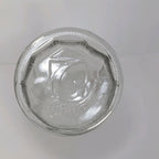 Glass Straw Holder With Chrome Plated Lid Barber Comb Holder Jar