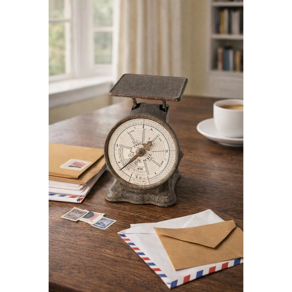 Vintage Triner Precision No. 4 Postal Scale | Rustic Metal Counter Scale