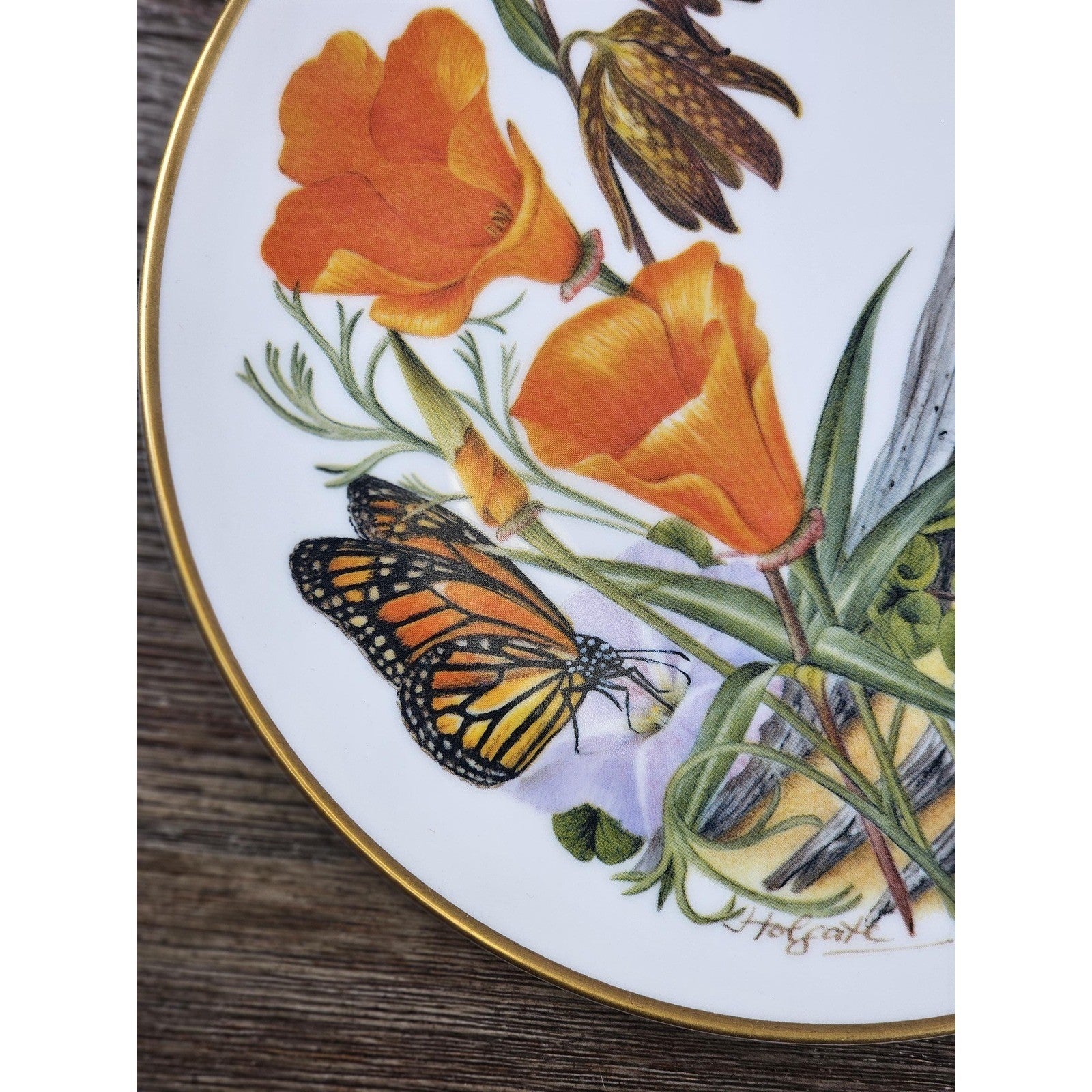 Franklin Mint California Wildflowers Plate 1978 Porcelain