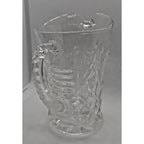 Vintage 5" Tall Anchor Hocking Pressed Pineapple Glass Creamer Pitcher 1960s