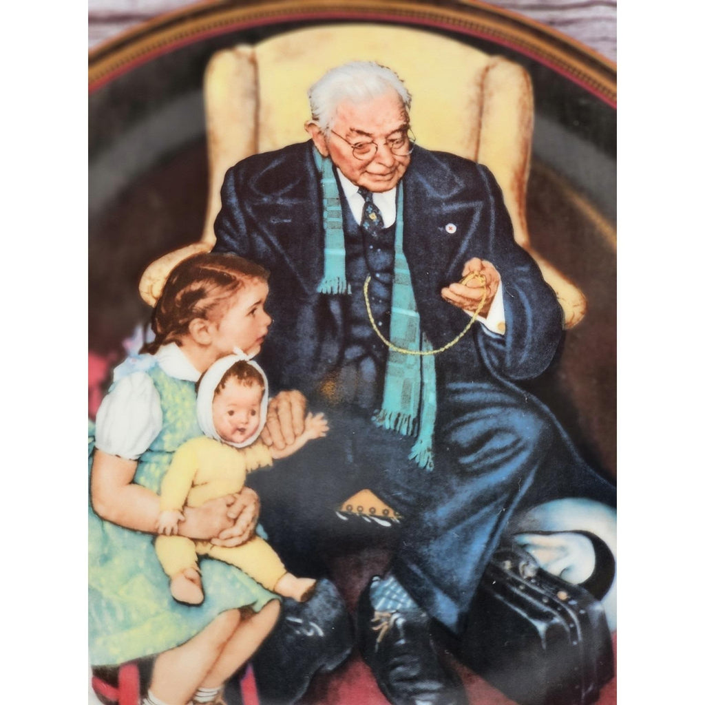 Vintage Norman Rockwell Tender Loving Care Collector Plate 1988 Knowles