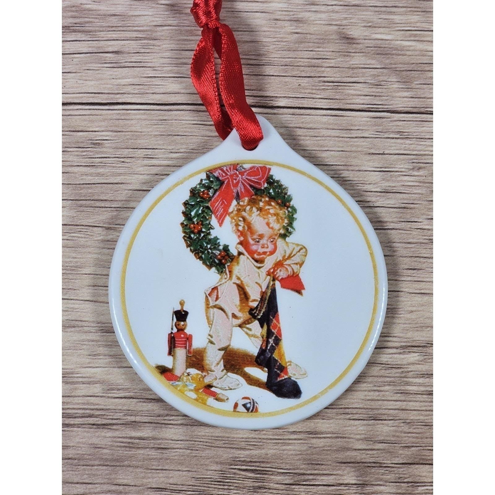 Vintage 2001 J.C. Leyendecker Porcelain Christmas Ornament