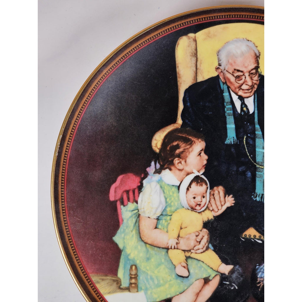 Norman Rockwell Tender Loving Care Knowles Plate 1988 Limited Edition