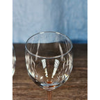 Vintage Pink Stem Wine Glasses Set of 2 Clear Bowl 8.5 Inch