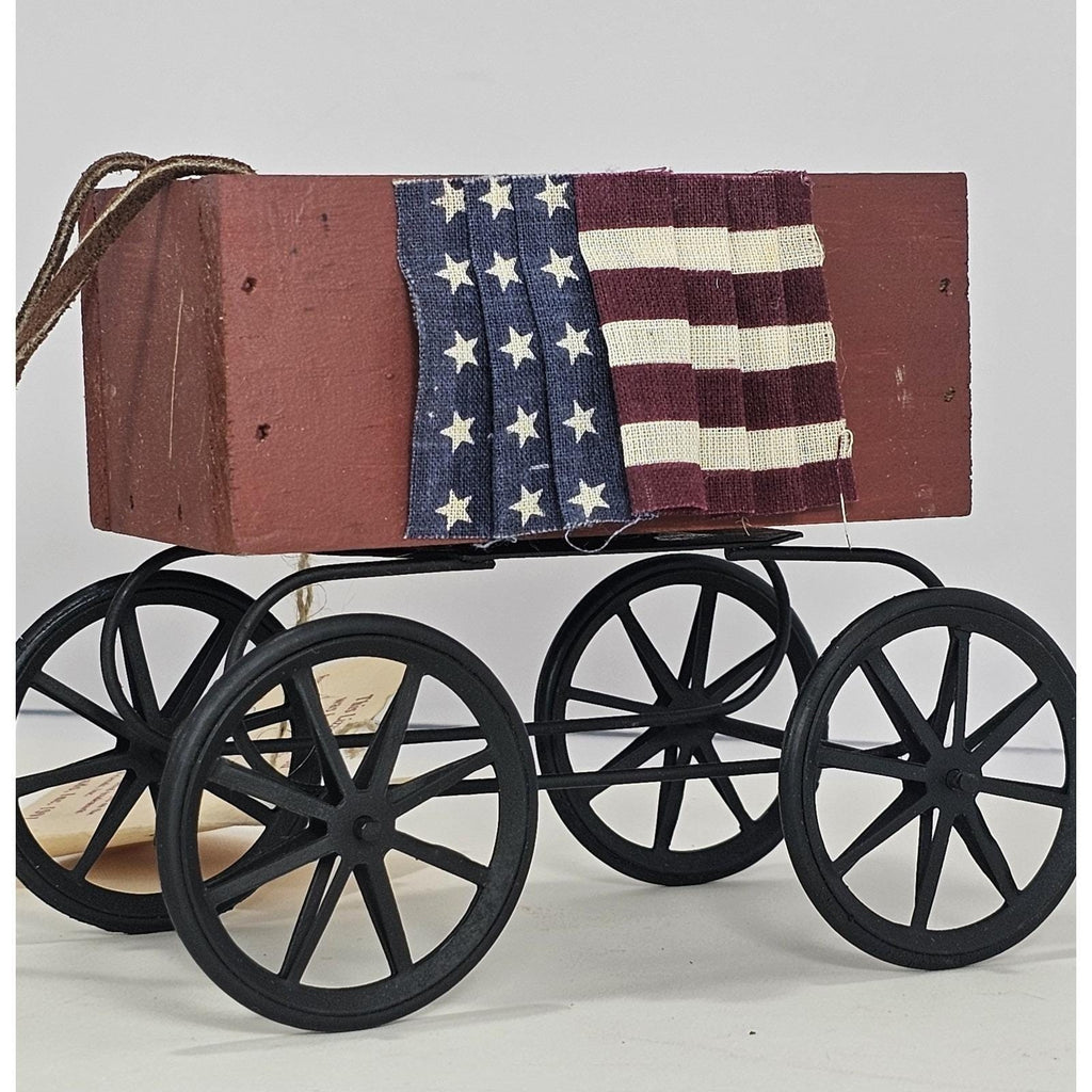 Lizzie High The Little Ones Wagon Dog Set Fourth of July Vintage