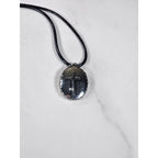Vintage Madonna Pendant Necklace Oval Religious Medallion