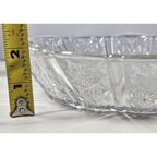 Vintage Clear Glass Sunflower Pattern Oblong Serving Bowl 9"