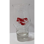 Libbey Lobster Glass 1980s Nautical Hurricane Barware