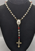 White and Red Beaded Childrens Rosary