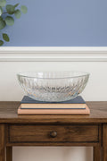 Vintage Cut Crystal Starburst Design Oval Candy Bowl
