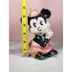 Vintage Minnie Mouse Ceramic Coin Bank Disney Collectible Missing Plug