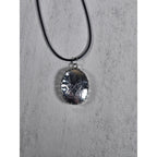 Vintage Buddhist Pendant Necklace Guanyin Lotus Oval Medallion