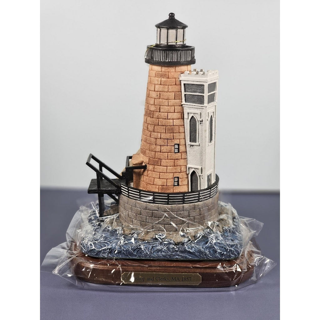 Lefton Lost Lights Bishop & Clerks Lighthouse w/ Box COA