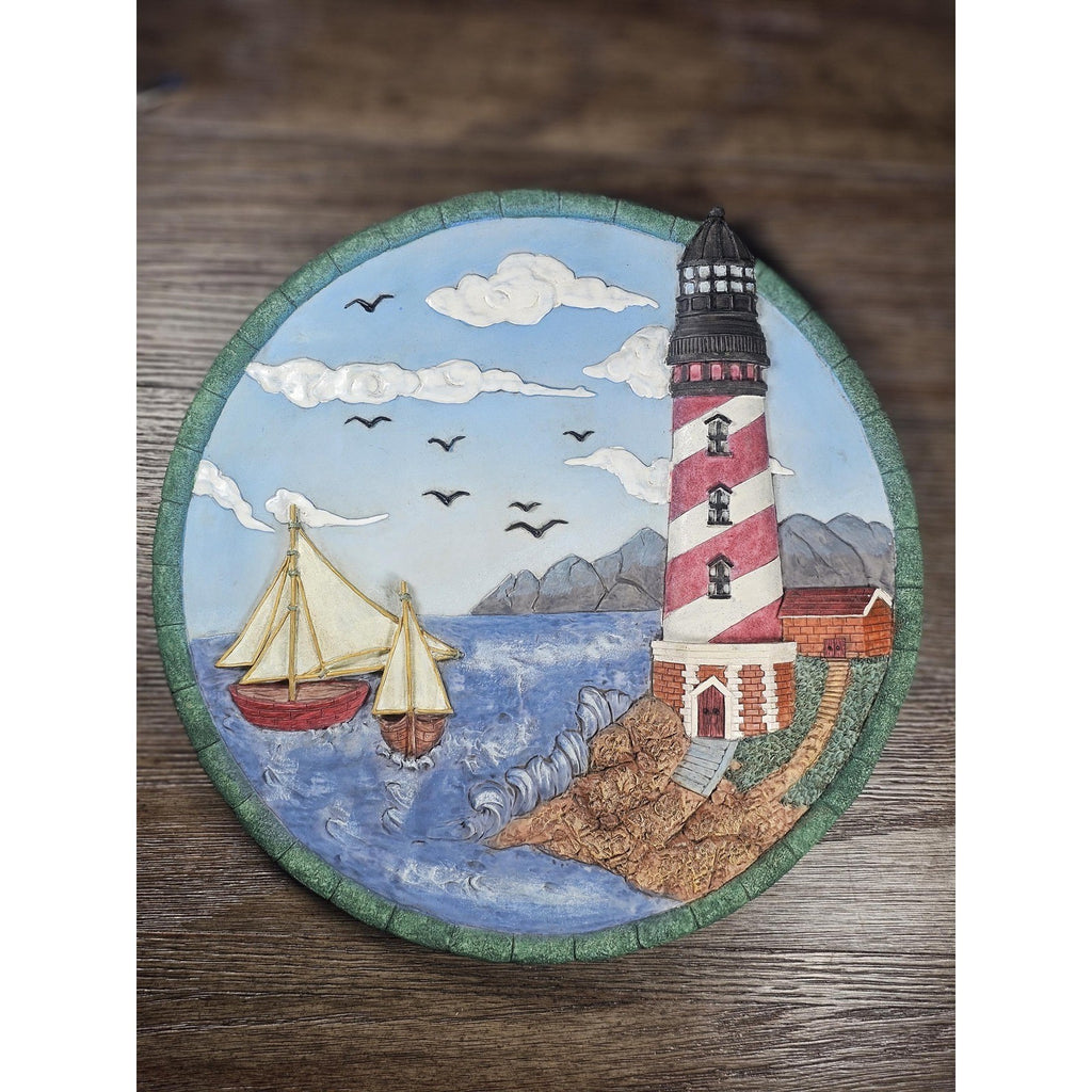 Bradford Exchange Seaside Retreat Lighthouse Wall Art 3D Plaque